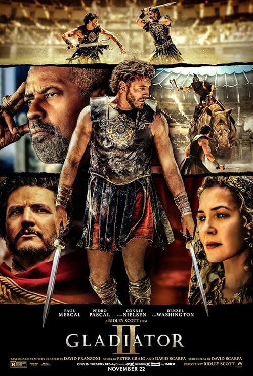 Poster film Gladiator II (2024) (2024) - unul dintre cele mai bune filme noi